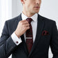 Men's Baroque Floral Tie Gift Set with Matching Pocket Square Cufflinks and Silver Tie Clip