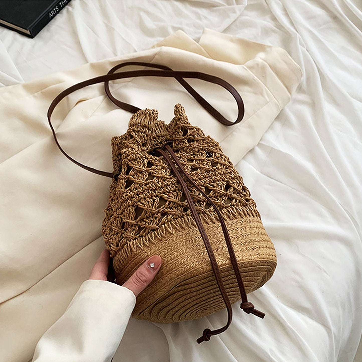 Women's Bohemian - Style Crochet Shoulder Bag