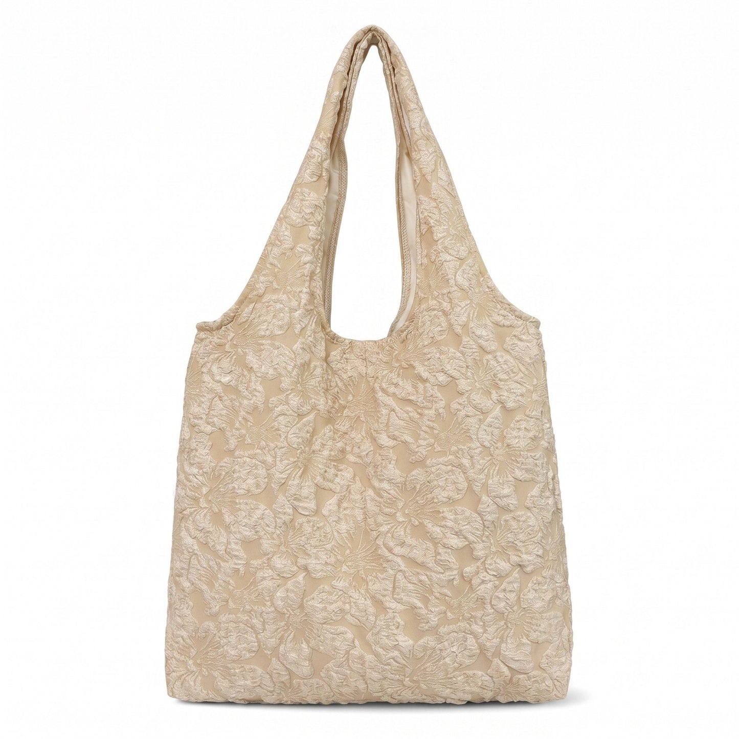 Floral Pattern Shoulder Tote Bags Lightweight Foldable Daily Bag for Women