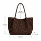 Faux Suede Tote Bag with Removable Zip Pouch and Double Shoulder Handles