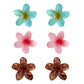 Flower Hair Clips Set 6 Pack Colorful Floral Claw Clips Small Hair Accessories