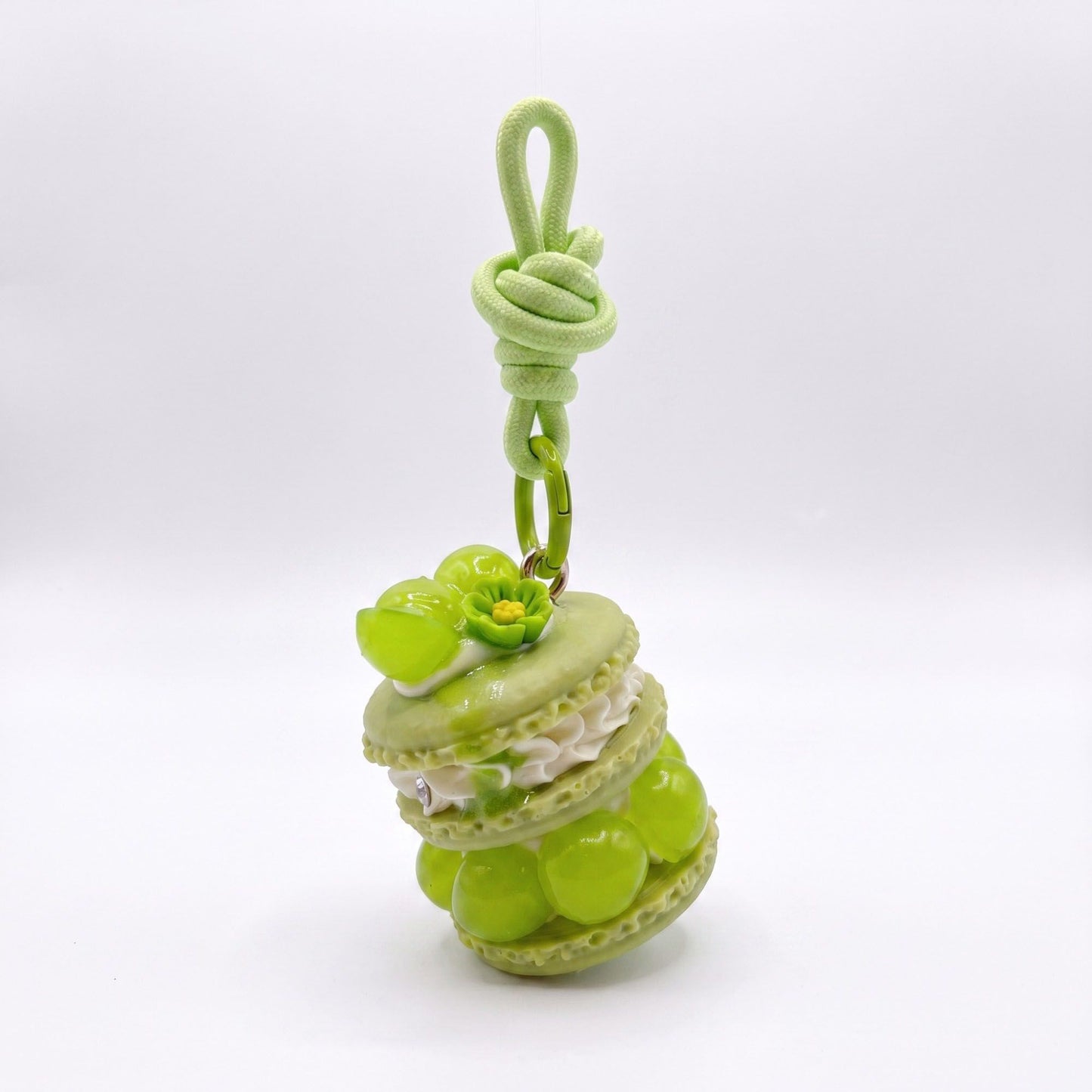 Bag Charm with Hanging Loop and Decorative Dessert Accent