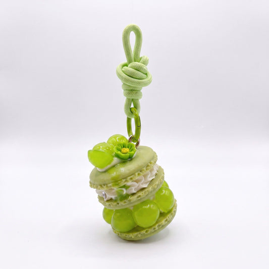 Bag Charm with Hanging Loop and Decorative Dessert Accent