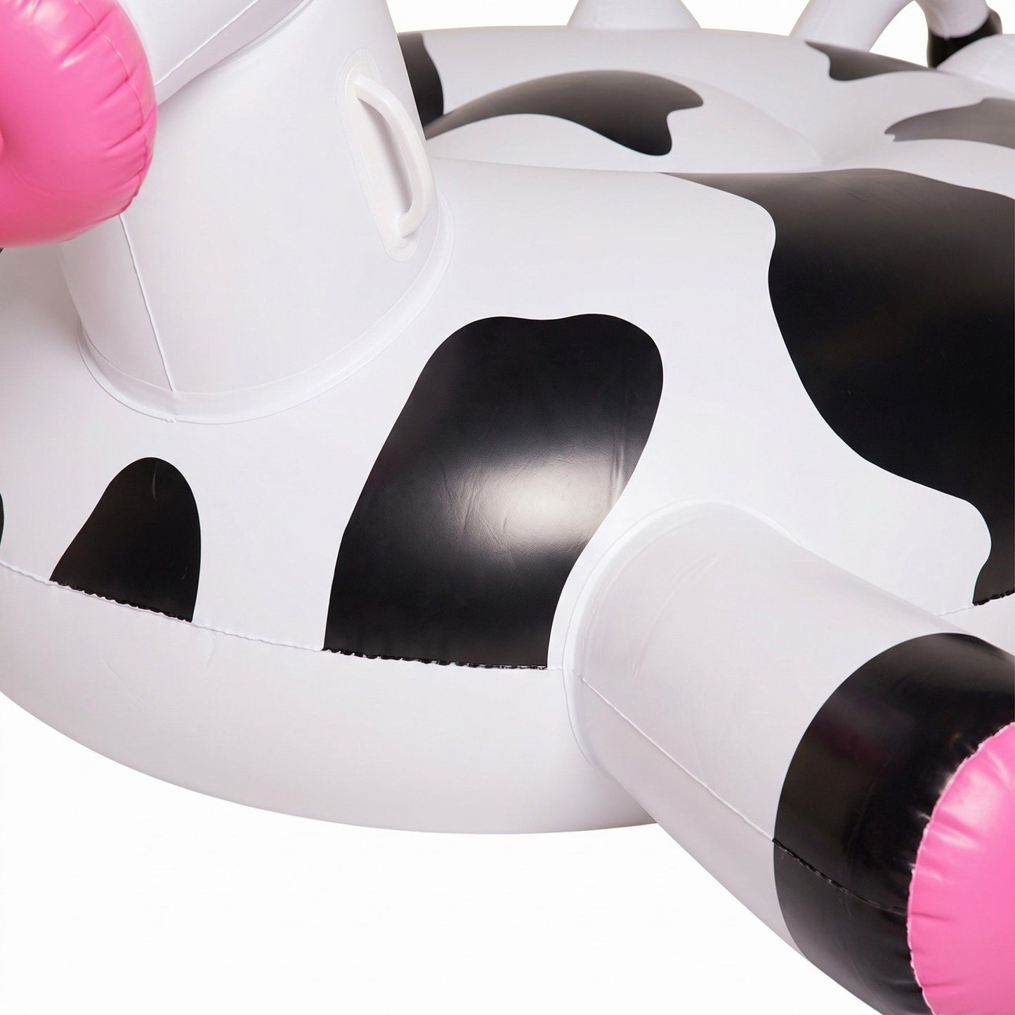 Inflatable Cow Pool Float Ring Novelty Animal Float Durable PVC Water Float for Pool Beach Lake 66x59.8x37.8in