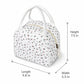 Printed Insulated Lunch Tote Bag with Double Handles and Zip Closure