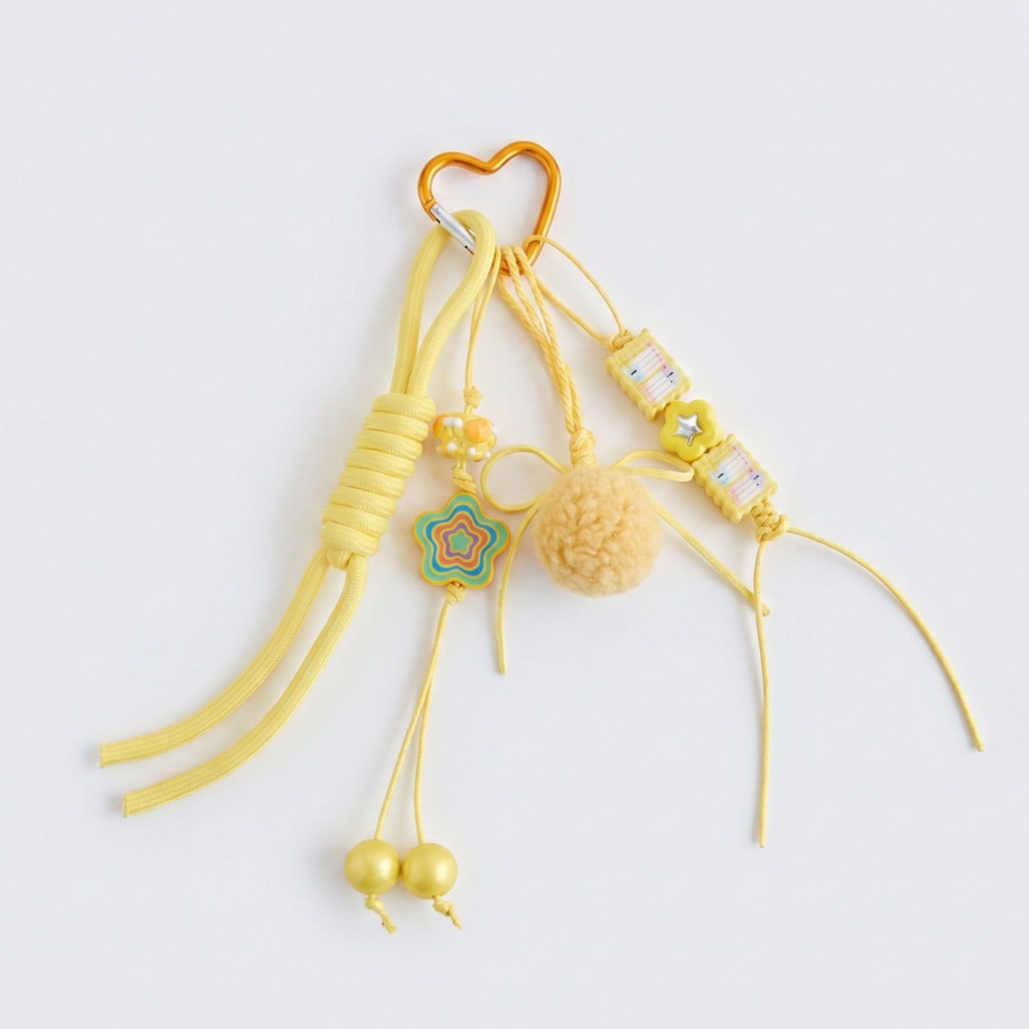 Bag Charm with Hanging Strap and Decorative Accents