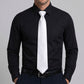 Men's Jacquard Woven Tie Set with Pocket Square Cufflinks and Tie Clip