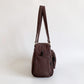 Multi-Pocket Shoulder Bag with Top Zipper and Front and Side Compartments 10x6.5x3.5in
