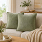 Textured Decorative Throw Pillow Cover Piped Edge Accent Cushion for Sofa Bed Chair