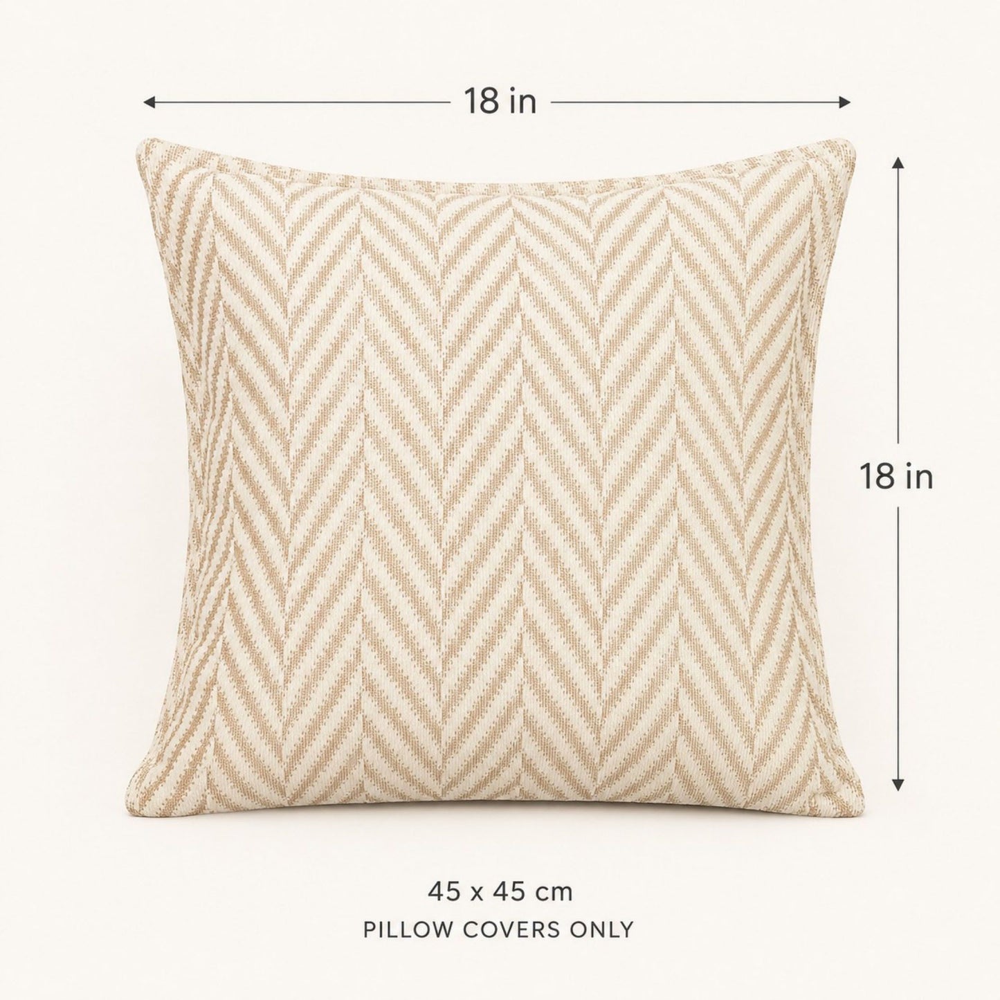 2 Pack Chevron Textured Decorative Throw Pillow Covers