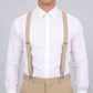 Men's Elastic Suspenders 47 inches - Adjustable 4-Clips Formal & Casual Suspenders for Trousers