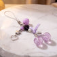 2-Piece Womens Beaded Phone Charm with Hanging Loop and Decorative Accents