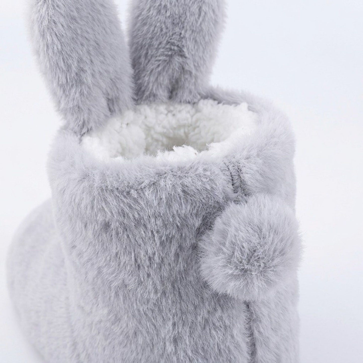 Fuzzy Bunny Slipper Boots