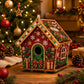 DIY Pearl Art Christmas Birdhouse Craft Kit with 3D Holiday Design