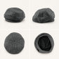 Wool Blend Houndstooth Beret Hat Vintage Painter Cap for Fall Winter