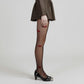 2pcs Women's Sheer Tights with Embroidered Lip Pattern Design