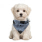 Pet Cat and Dog Bandana Collar with Bell Adjustable Cartoon Cat Print Scarf Bib