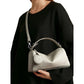 Pebbled Leather Satchel Bag with Top Handle Adjustable Crossbody Strap and Zipper Closure