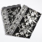 Embroidered Sequin Mesh Shawl Wrap Sheer Floral Scarf Scalloped Edge