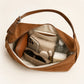 Faux Suede Slouchy Hobo Shoulder Bag