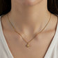 Women's Dainty Flower Pendant Necklace with Crystal Center and Fine Chain Design 18in
