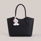 Puppy Dog Bag Charm with Pink Bow Accent