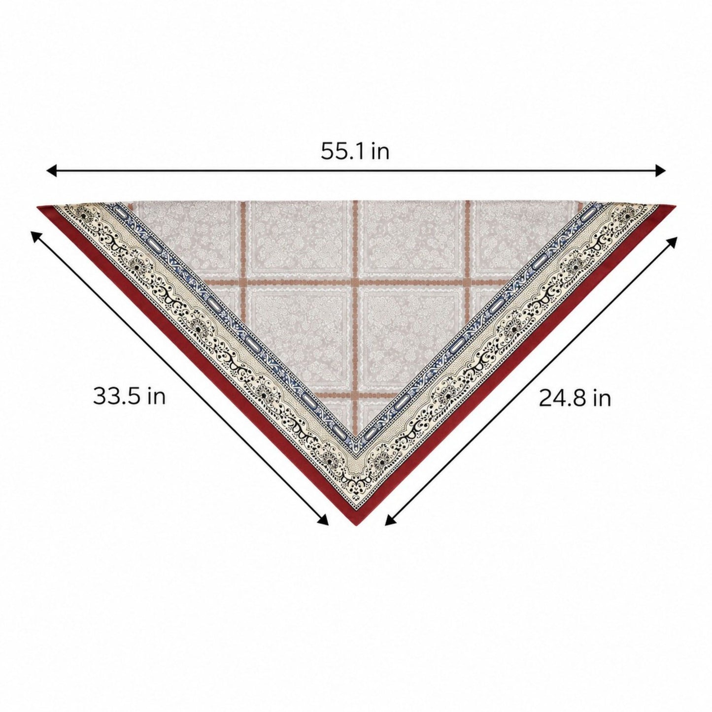 Paisley Floral Triangle Scarf Wrap Belt
