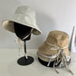 Wide Brim Bucket Sun Hat with Tie Strap