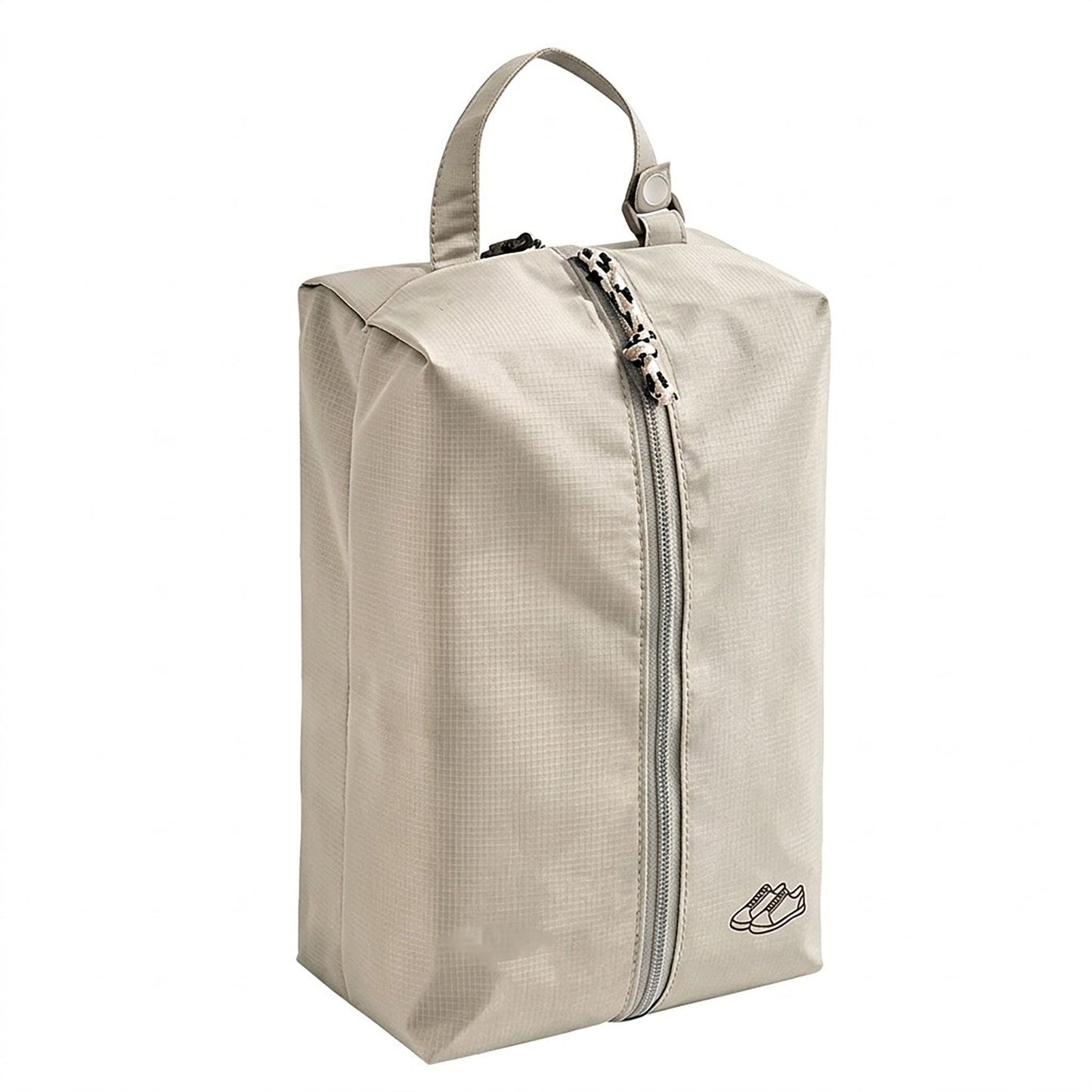 Travel Shoe Bag with Zipper Closure and Carry Handle