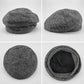 Wool Blend Houndstooth Beret Hat Vintage Painter Cap for Fall Winter