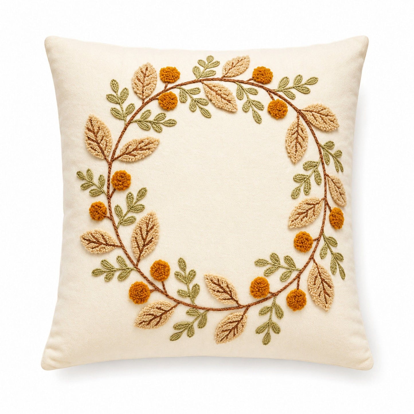 Autumn Tassel Throw Pillow Cover Square Decorative Cushion Cover