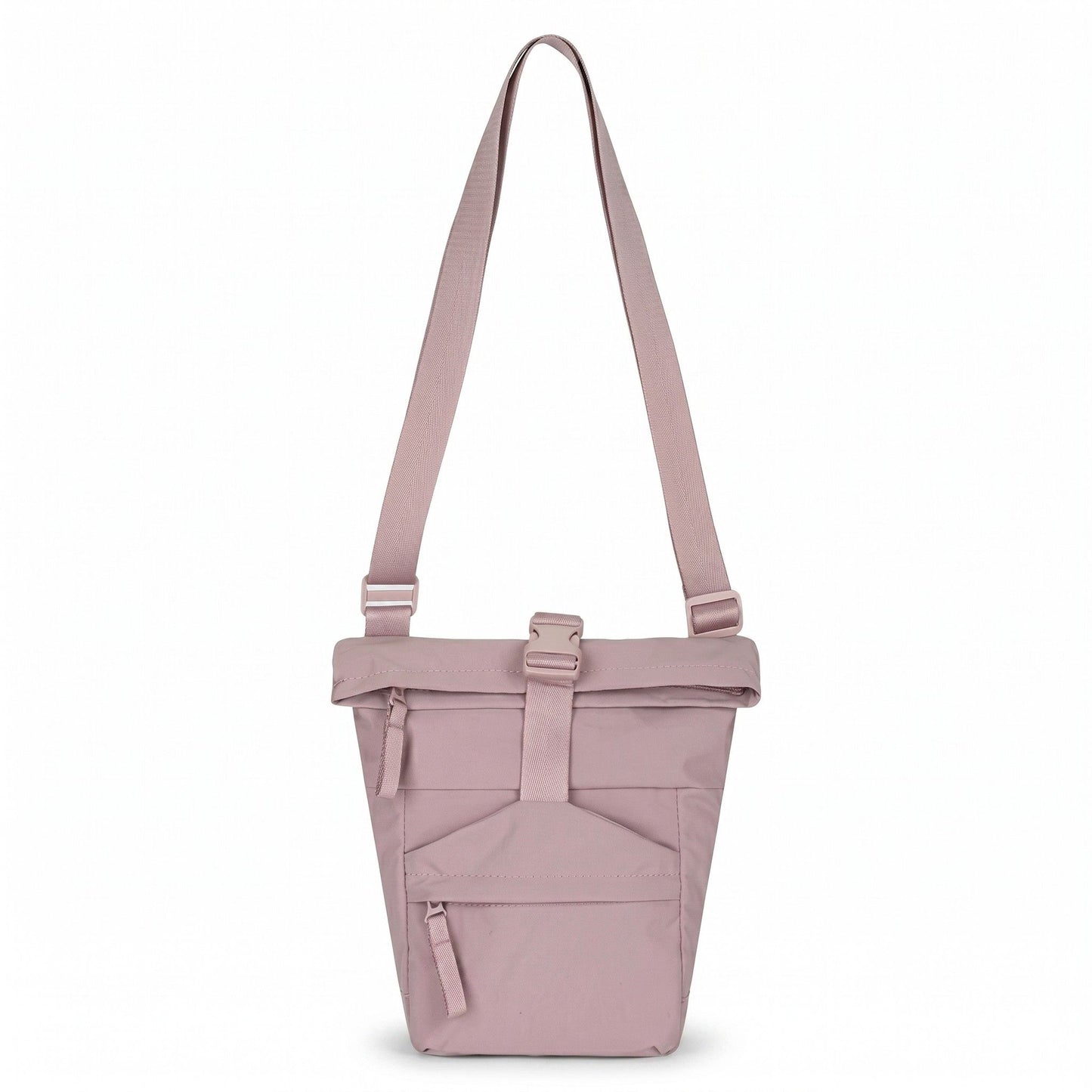 Water Resistant Nylon Crossbody Bucket Bag Adjustable Strap Multi Pocket Everyday Travel Bag