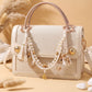 Coastal Bag Charm with Star Clips Pearl Look Beads Shell Accents and Tassels