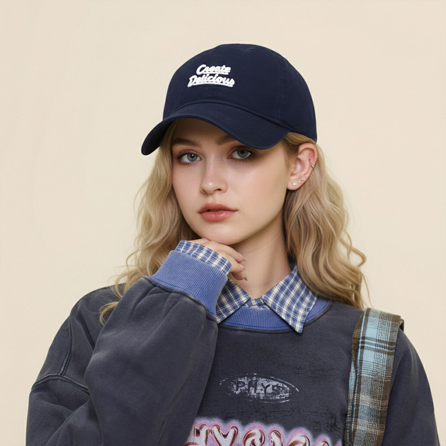Womens Cotton Baseball Cap Adjustable Back Closure