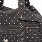 Polka Dot Multi-Pocket Shoulder Bag with Zip Closure