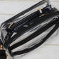 Trendy Clear Transparent Women's Shoulder Bag with Iridescent Trim