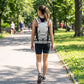 Outdoor Hiking Backpack with Bungee Cord Front Pocket Side Mesh Pockets Waist Belt