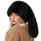 Faux Fur Trapper Hat Long Ear Flaps Plush Winter Hat