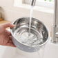 Stainless Steel Pet Bowl - Non-Slip Dog and Cat Food Dish with Paw Print Accent