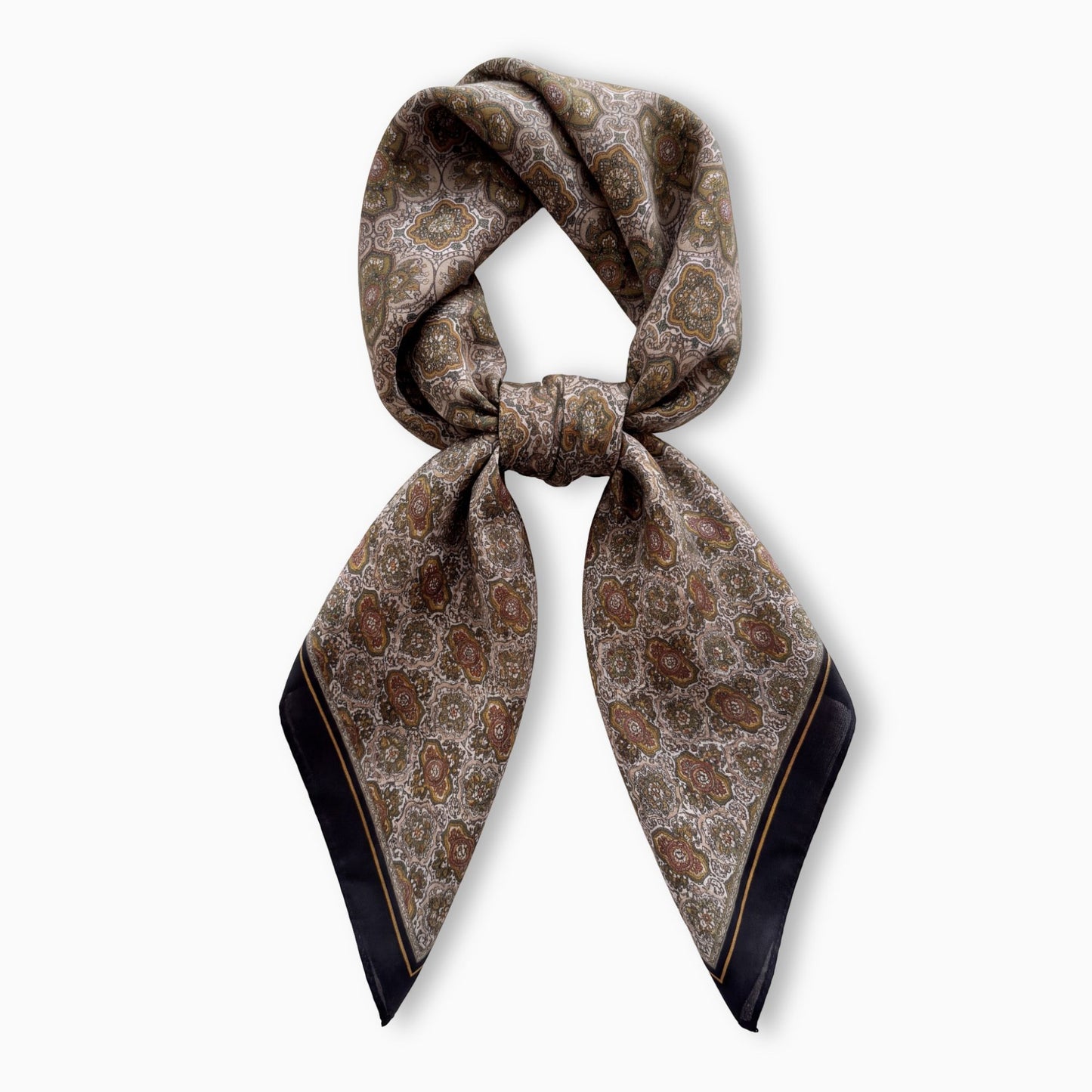 Vintage Floral Print Square Scarf Lightweight Fashion Neck Hair and Handbag Accessory 26.8¡Á26.8 Inches