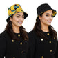 Fruit Print Bucket Hat Double-Side-Wear Reversible Fisherman Hats Summer Foldable Cap for Women- Banana