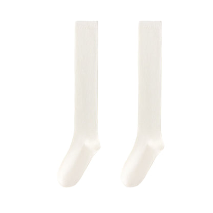 2-Pack Cotton Mesh Knee High Socks Dual-Layer Design Lightweight Breathable Fit
