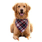 Plaid Pet Bandana Scarf Soft Tie-On Triangle Neck Accessory Classic Check Pattern