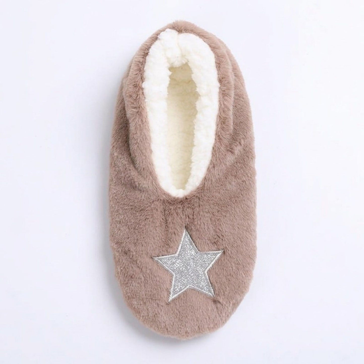 Fuzzy Star Slipper Socks