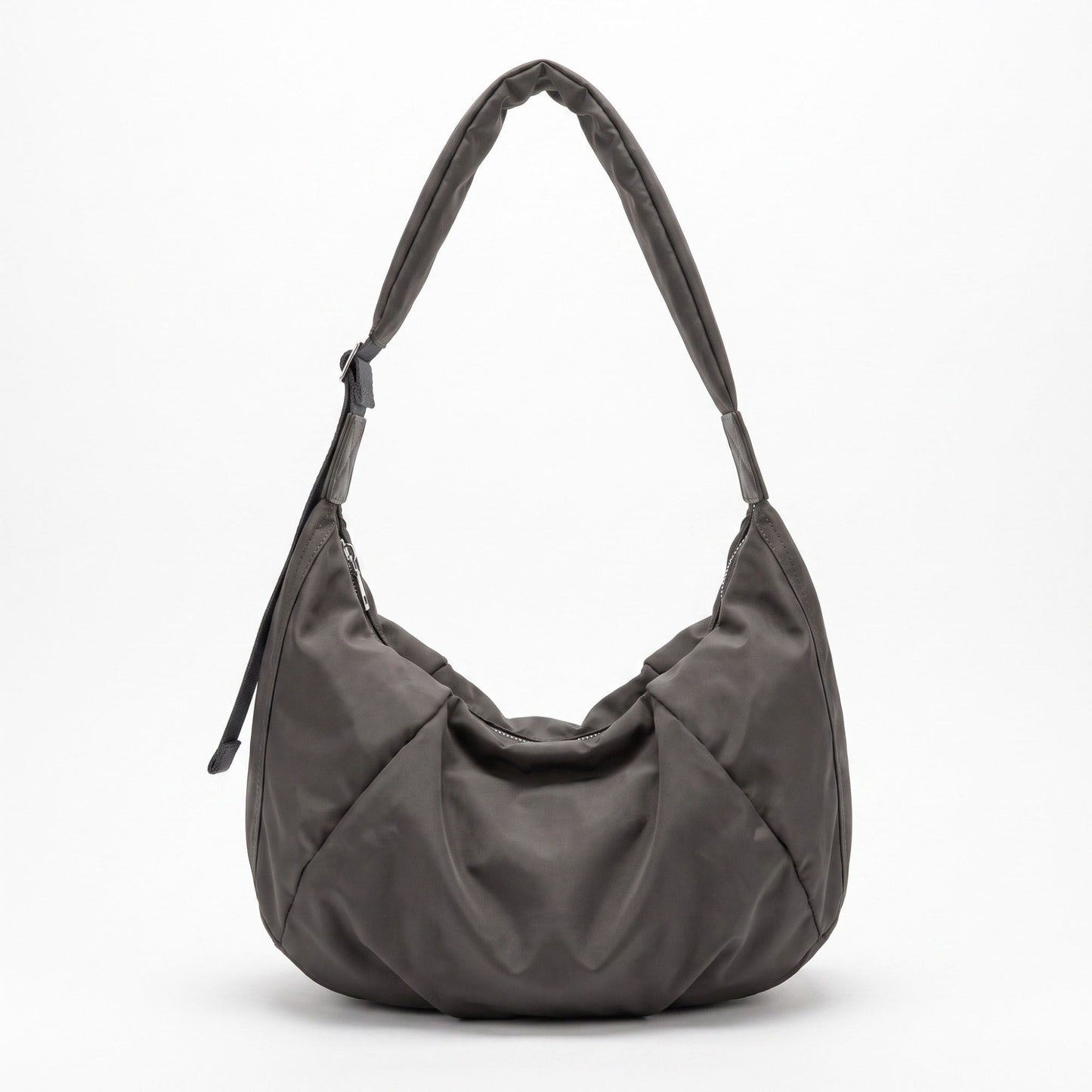 Oversized Crescent Sling Bag with Wide Adjustable Strap and Top Zipper 17.5x10x6.5in