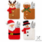 4pk Santa Christmas Silverware Holders