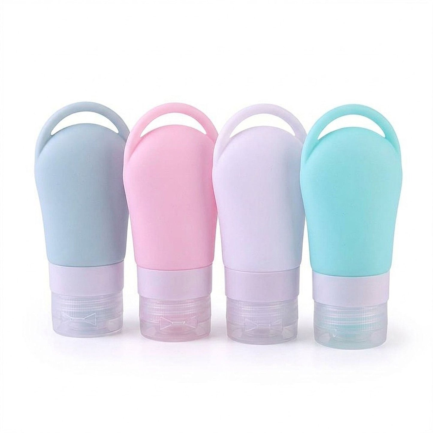5 Piece Travel Squeeze Bottle Set with Zippered Pouch