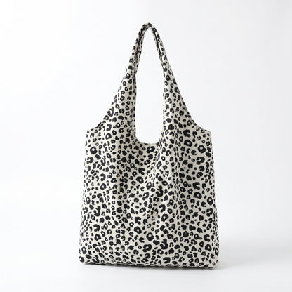 Leopard Print Shoulder Tote Bags Soft Lightweight Large Capacity Slouchy Everyday Carryall