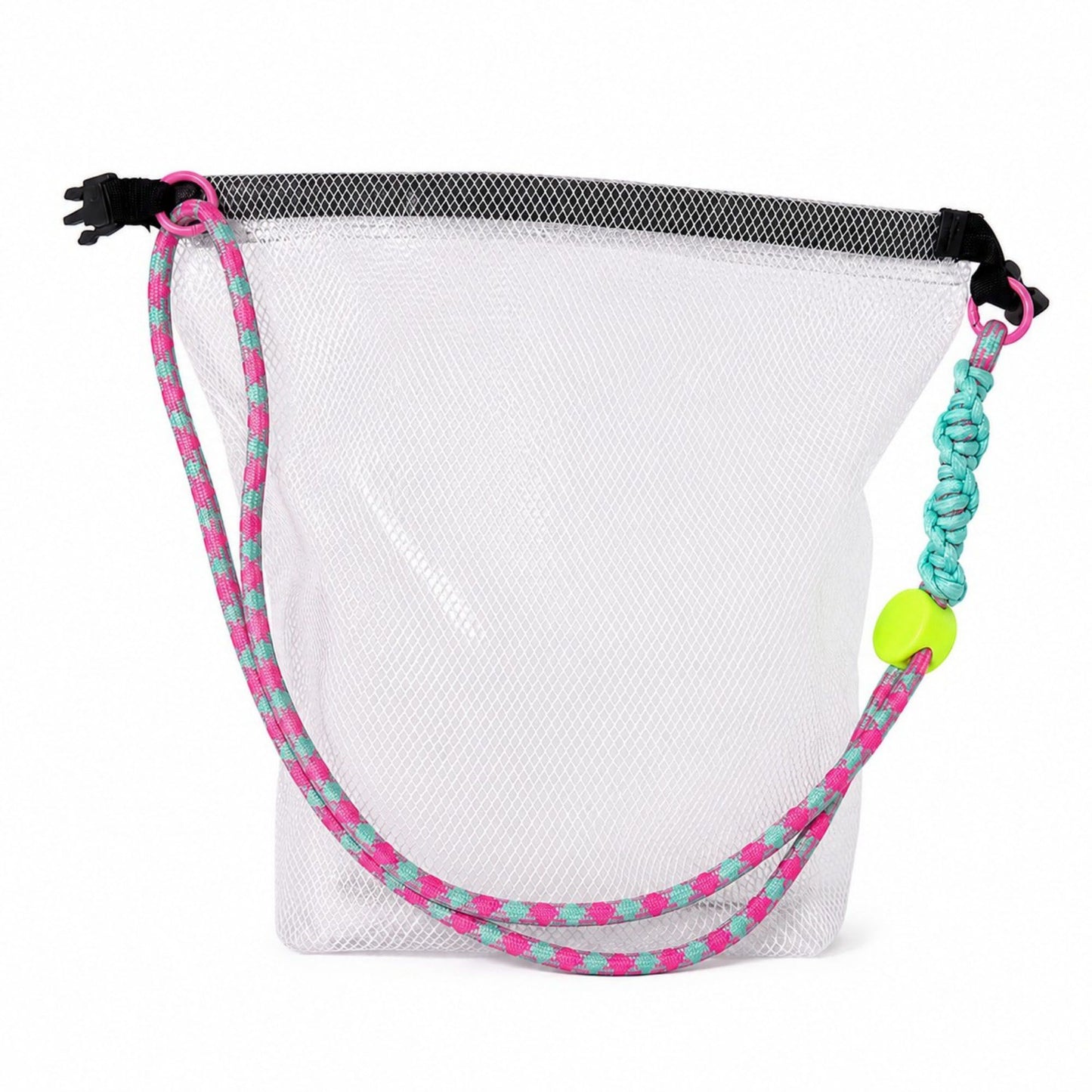 Mesh Wet Dry Crossbody Beach Bag with Adjustable Strap