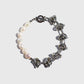 Women's Freshwater Pearl Bracelet - Chunky Knot Chain T-Bar Clasp Bracelet for Elegant Casual & Formal Wear